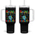 Autism Awareness Tumbler With Handle Everyone Communicates Different Puzzle Cute Earth TS09 One Size: 40 oz Black Print Your Wear