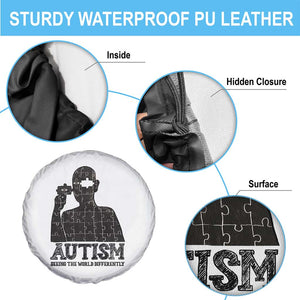 Autism Awareness Spare Tire Cover Autistic Seeing The World From A Different Angle Aesthetic TS09 Print Your Wear