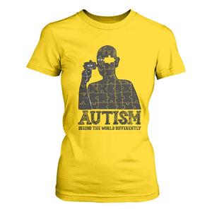Autism Awareness T Shirt For Women Autistic Seeing The World From A Different Angle Aesthetic TS09 Daisy Print Your Wear