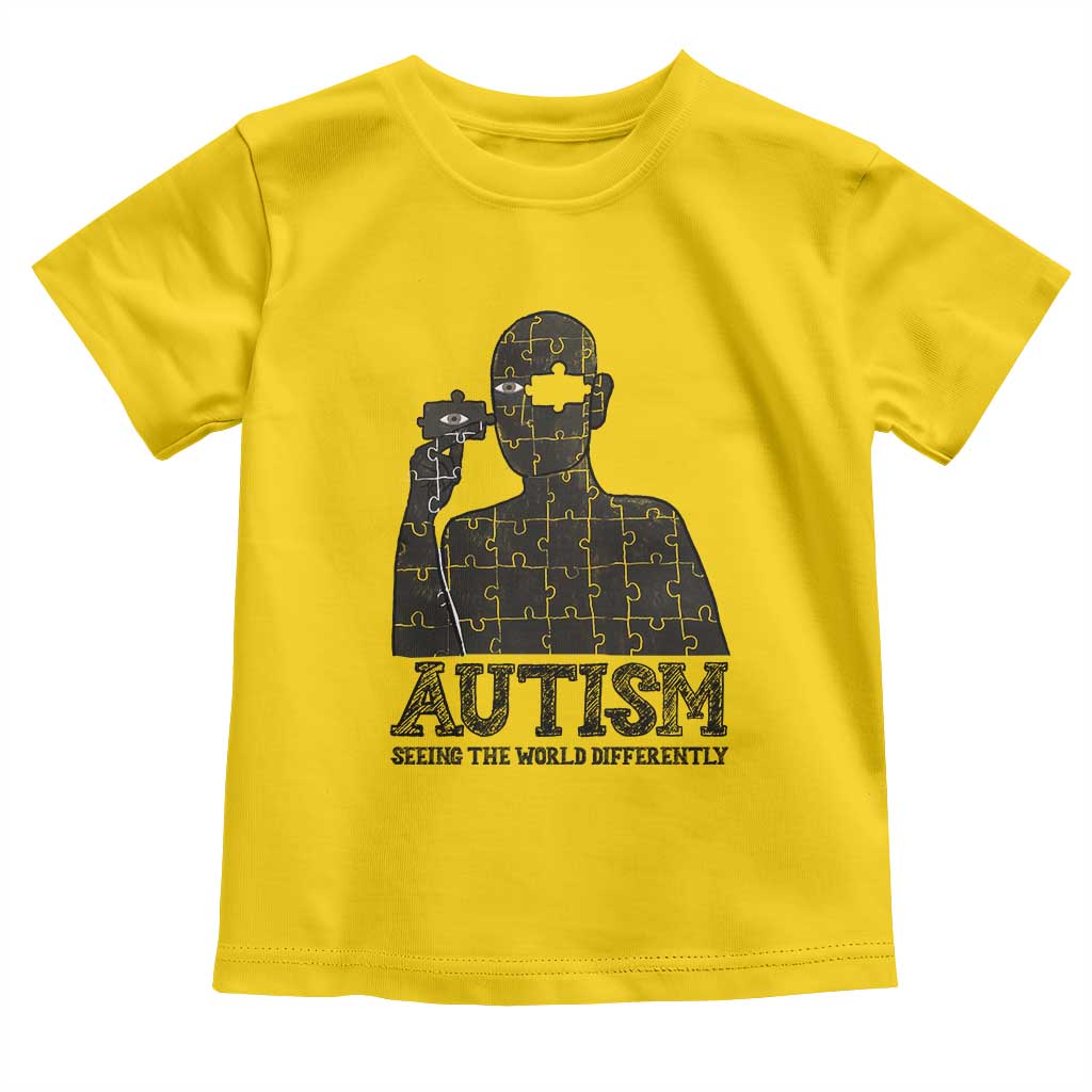 Autism Awareness Toddler T Shirt Autistic Seeing The World From A Different Angle Aesthetic TS09 Daisy Print Your Wear