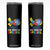 Autism Awareness Skinny Tumbler God Made Me Special Cute Fish Puzzle Ribbon TS09 Black Print Your Wear