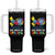 Autism Awareness Tumbler With Handle God Made Me Special Cute Fish Puzzle Ribbon TS09 One Size: 40 oz Black Print Your Wear