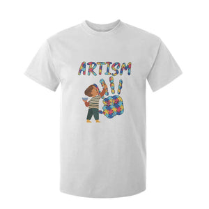 Autism Awareness T Shirt For Kid Artism Puzzle Boys Men Artist Autistic TS09 White Printyourwear
