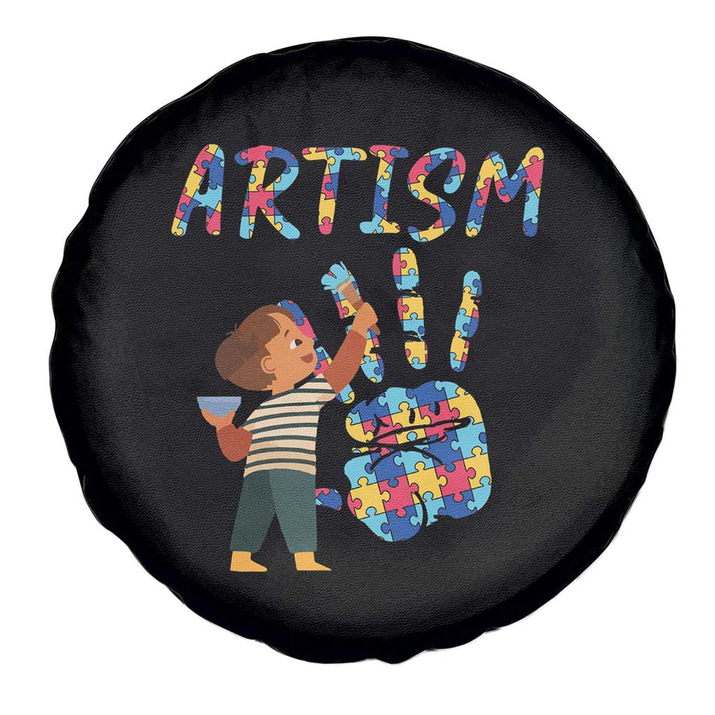 Autism Awareness Spare Tire Cover Artism Puzzle Boys Men Artist Autistic TS09 Print Your Wear