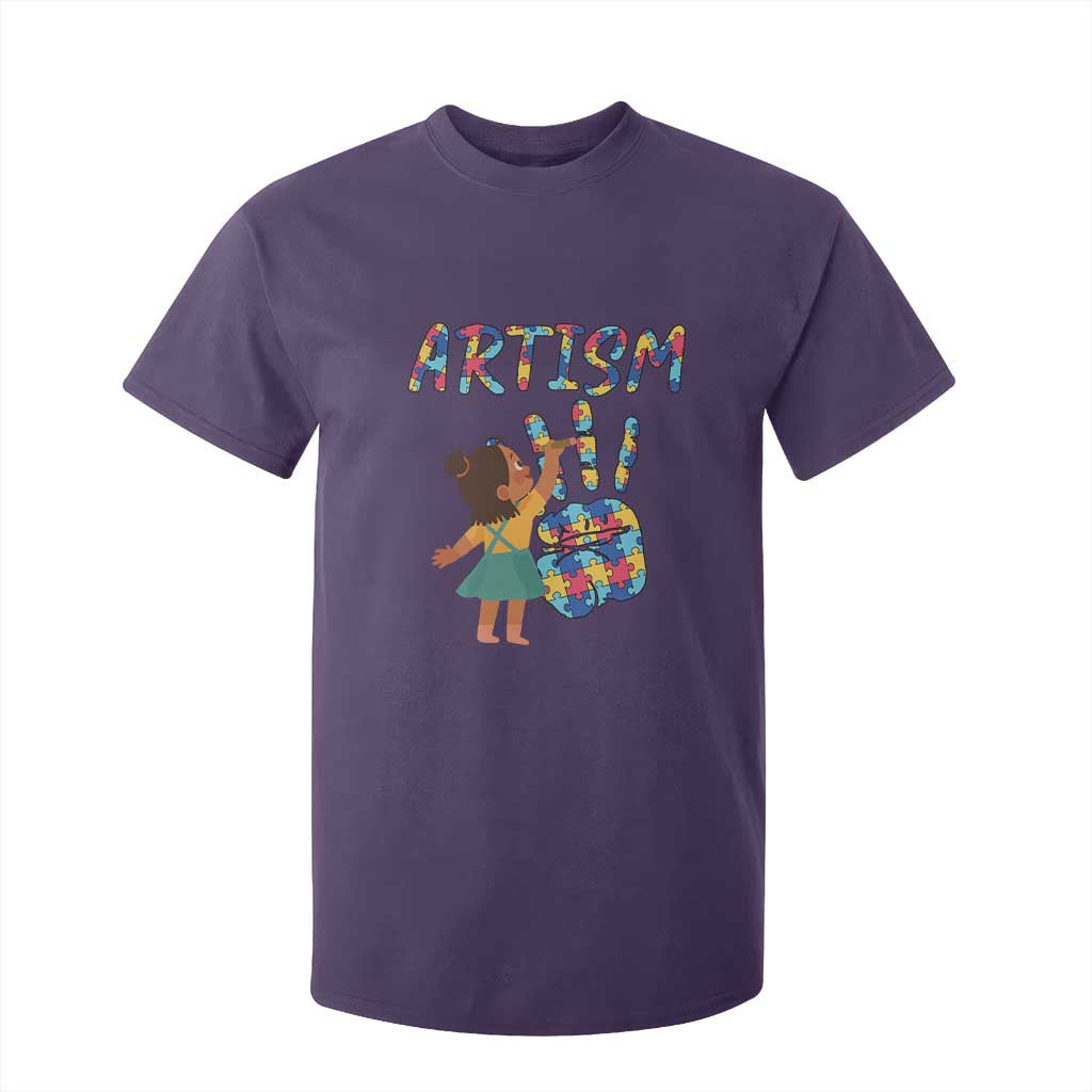 Autism Awareness T Shirt For Kid Artism Puzzle Girls Women Artist Autistic TS09 Purple Printyourwear