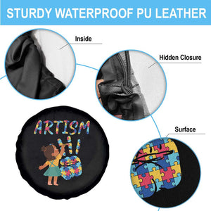 Autism Awareness Spare Tire Cover Artism Puzzle Girls Women Artist Autistic TS09 Print Your Wear