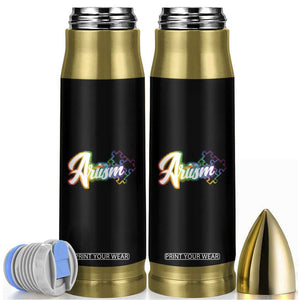 Autism Awareness Bullet Tumbler Artism Artist Autistic Rainbow Puzzle Aesthetic TS09 Black Print Your Wear