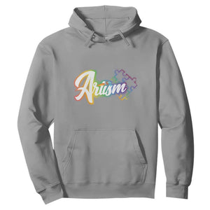 Autism Awareness Hoodie Artism Artist Autistic Rainbow Puzzle Aesthetic TS09 Sport Gray Printyourwear