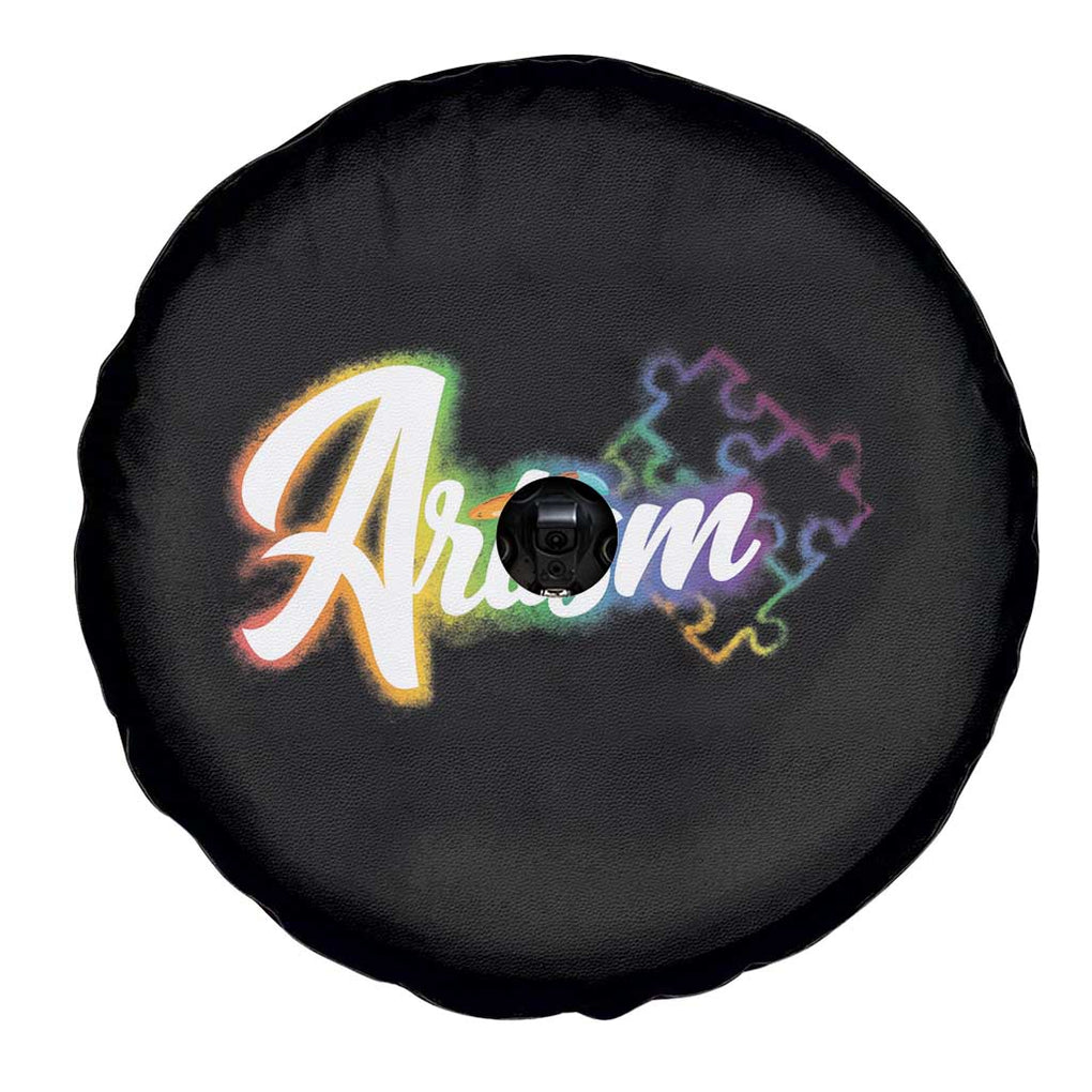 Autism Awareness Spare Tire Cover Artism Artist Autistic Rainbow Puzzle Aesthetic TS09 Print Your Wear