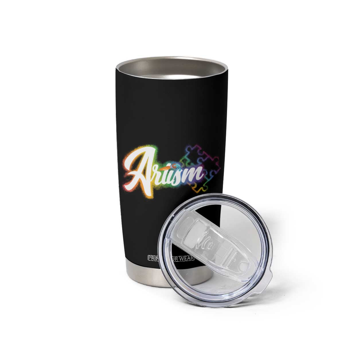Autism Awareness Tumbler Cup Artism Artist Autistic Rainbow Puzzle Aesthetic TS09 Print Your Wear