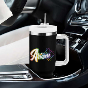 Autism Awareness Tumbler With Handle Artism Artist Autistic Rainbow Puzzle Aesthetic TS09 Print Your Wear