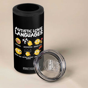 Autism Awareness 4 in 1 Can Cooler Tumbler Autistic Love Languages Cute Chick TS09 Print Your Wear