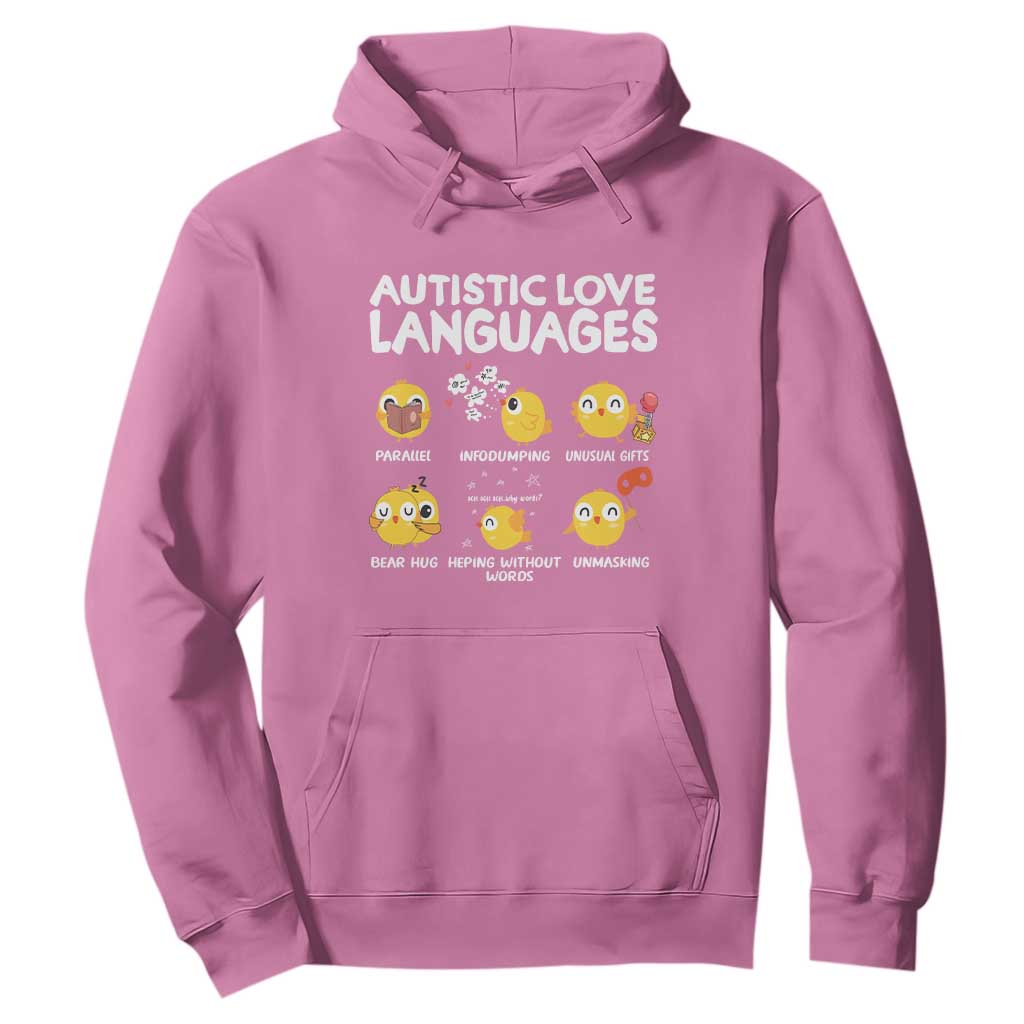 Autism Awareness Hoodie Autistic Love Languages Cute Chick TS09 Azalea Printyourwear
