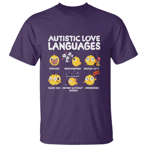 Autism Awareness T Shirt Autistic Love Languages Cute Chick TS09 Purple Printyourwear