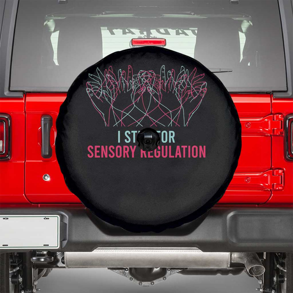 Autism Awareness Spare Tire Cover I Stim For Sensory Regulation TS09 Black Print Your Wear