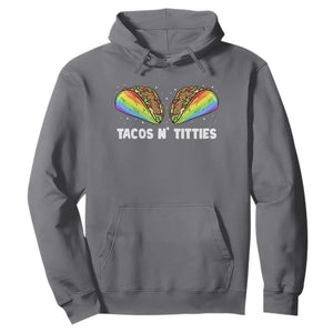 Tacos Lover LGBT Pride Hoodie Tacos N' Titties Gay Rainbow Proud TS09 Charcoal Print Your Wear