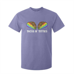 Tacos Lover LGBT Pride T Shirt For Kid Tacos N' Titties Gay Rainbow Proud TS09 Violet Print Your Wear