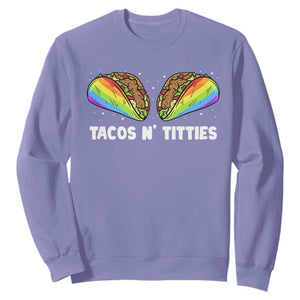 Tacos Lover LGBT Pride Sweatshirt Tacos N' Titties Gay Rainbow Proud TS09 Violet Print Your Wear
