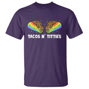 Tacos Lover LGBT Pride T Shirt Tacos N' Titties Gay Rainbow Proud TS09 Purple Print Your Wear