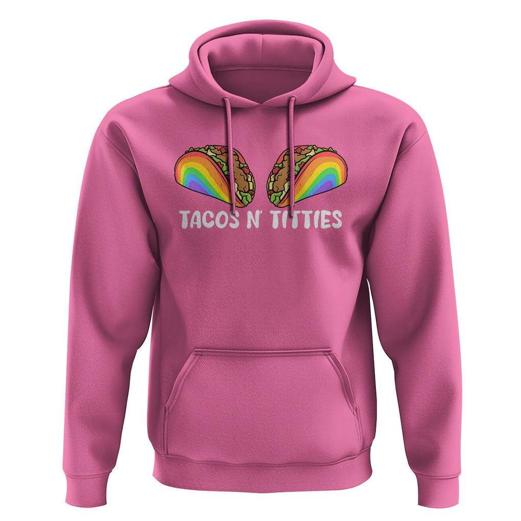 Taco Lover LGBT Pride Hoodie Tacos N' Titties Gay Rainbow Proud Gay TS09 Azalea Print Your Wear