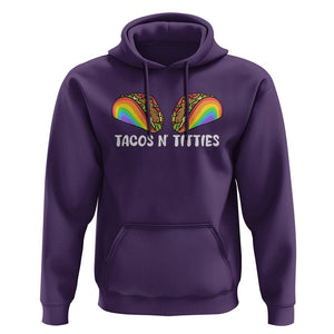 Taco Lover LGBT Pride Hoodie Tacos N' Titties Gay Rainbow Proud Gay TS09 Purple Print Your Wear