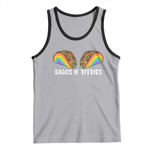 Tacos Lover LGBT Pride Tank Top Tacos N' Titties Gay Rainbow Proud Gay TS09 Athletic Heather Black Print Your Wear