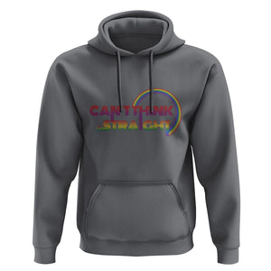LGBT Pride Hoodie Can't Think Straight Rainbow Gay Lesbian TS09 Charcoal Print Your Wear