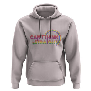 LGBT Pride Hoodie Can't Think Straight Rainbow Gay Lesbian TS09 Ice Gray Print Your Wear