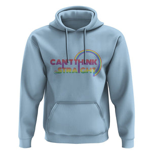 LGBT Pride Hoodie Can't Think Straight Rainbow Gay Lesbian TS09 Light Blue Print Your Wear