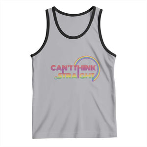 LGBT Pride Tank Top Can't Think Straight Rainbow Gay Lesbian TS09 Athletic Heather Black Print Your Wear