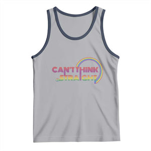 LGBT Pride Tank Top Can't Think Straight Rainbow Gay Lesbian TS09 Athletic Heather Navy Print Your Wear