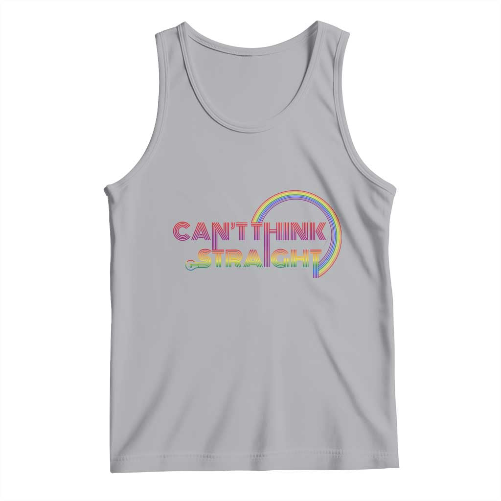LGBT Pride Tank Top Can't Think Straight Rainbow Gay Lesbian TS09 Athletic Heather Print Your Wear