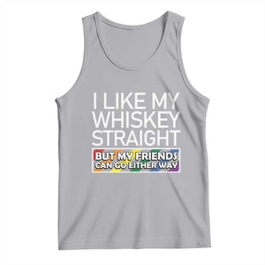 LGBTQ Ally Tank Top I Like My Whiskey Straight But My Friends Can Go Either Way LGBT Pride TS09 Athletic Heather Print Your Wear