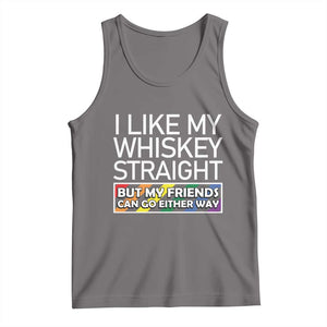 LGBTQ Ally Tank Top I Like My Whiskey Straight But My Friends Can Go Either Way LGBT Pride TS09 Deep Heather Print Your Wear