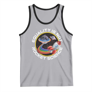 LGBT Pride Tank Top Equality Not Rocket Science Rainbow Planet Outer Space TS09 Athletic Heather Black Print Your Wear
