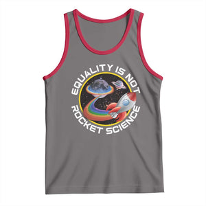 LGBT Pride Tank Top Equality Not Rocket Science Rainbow Planet Outer Space TS09 Deep Heather Red Print Your Wear