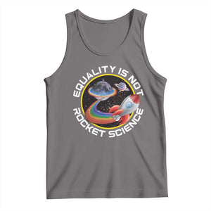 LGBT Pride Tank Top Equality Not Rocket Science Rainbow Planet Outer Space TS09 Deep Heather Print Your Wear