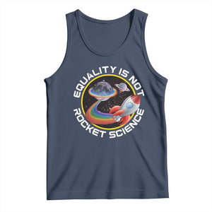 LGBT Pride Tank Top Equality Not Rocket Science Rainbow Planet Outer Space TS09 Navy Print Your Wear