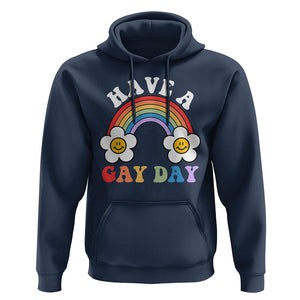 Funny LGBT Pride Hoodie Have A Gay Day Rainbow TS09 Navy Print Your Wear