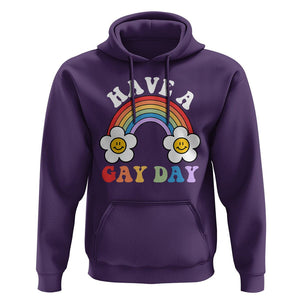 Funny LGBT Pride Hoodie Have A Gay Day Rainbow TS09 Purple Print Your Wear
