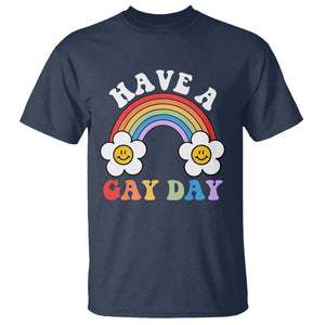 Funny LGBT Pride T Shirt Have A Gay Day Rainbow TS09 Navy Print Your Wear