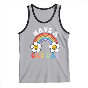 Funny LGBT Pride Tank Top Have A Gay Day Rainbow TS09 Athletic Heather Black Print Your Wear