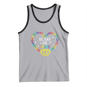 Funny LGBT Pride Tank Top Be Gay Do Crime TS09 Athletic Heather Black Print Your Wear