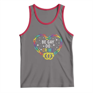 Funny LGBT Pride Tank Top Be Gay Do Crime TS09 Deep Heather Red Print Your Wear