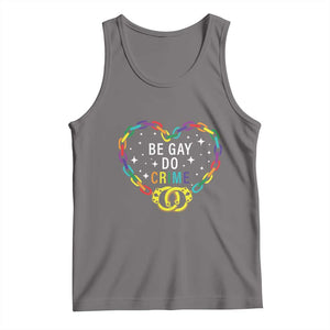 Funny LGBT Pride Tank Top Be Gay Do Crime TS09 Deep Heather Print Your Wear