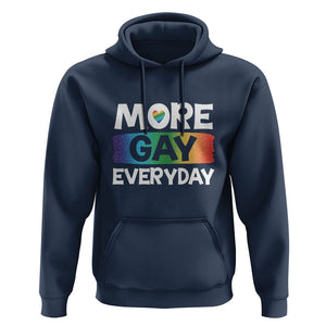 Funny LGBT Pride Hoodie More Gay Everyday TS09 Navy Print Your Wear