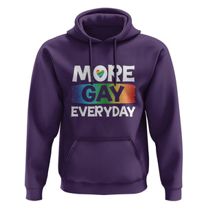 Funny LGBT Pride Hoodie More Gay Everyday TS09 Purple Print Your Wear