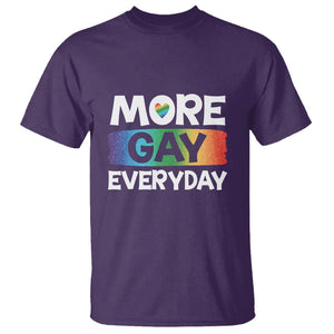 Funny LGBT Pride T Shirt More Gay Everyday TS09 Purple Print Your Wear