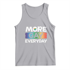 Funny LGBT Pride Tank Top More Gay Everyday TS09 Athletic Heather Print Your Wear