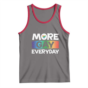 Funny LGBT Pride Tank Top More Gay Everyday TS09 Deep Heather Red Print Your Wear